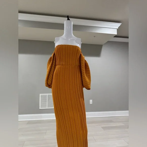 $475 L'Idée Women's Les Éléments Sirene Gown - Amber size 4